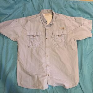 Columbia PFG Bahama Omni-Shade Outdoor Fishing Shirt Men's Size XXL Blue